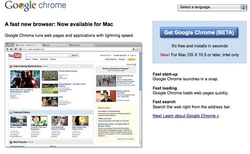 google chrome for mac os x 10.4.11